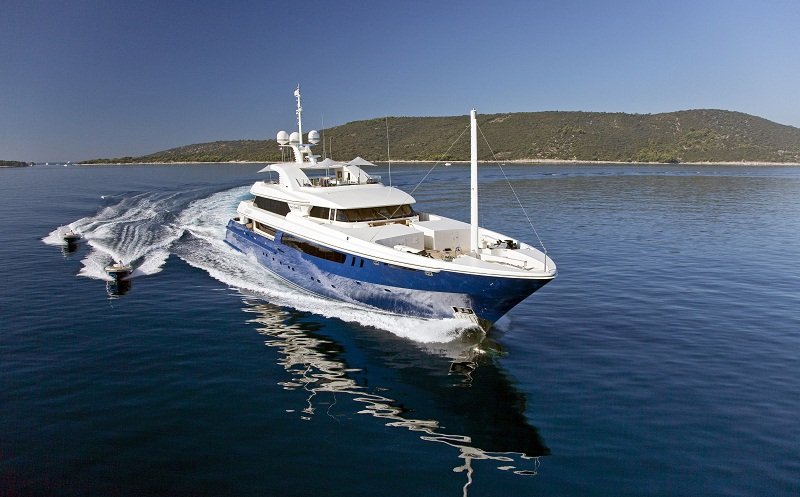 Bow view of mary Jean Luxury charter yacht